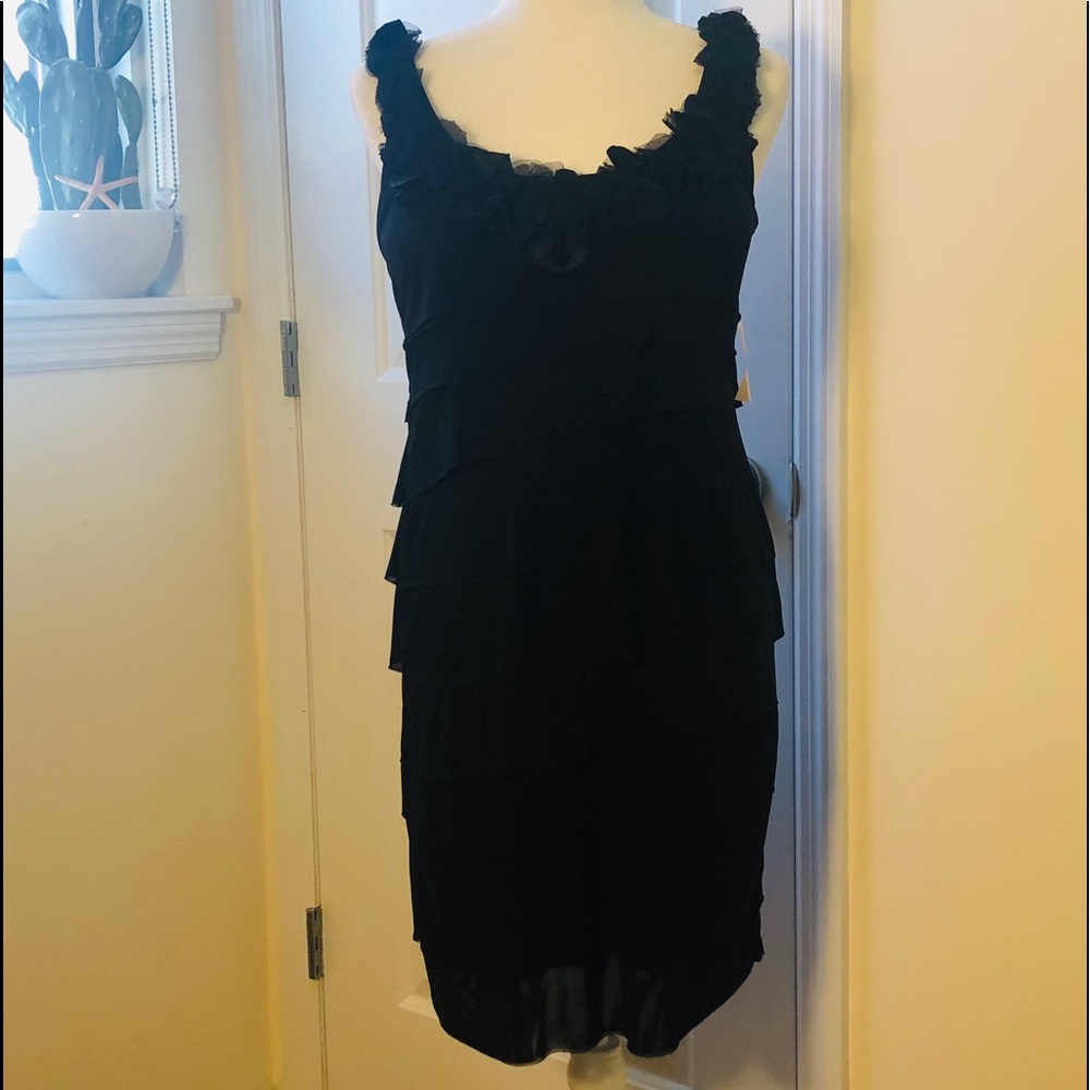 Layered ruffle LBD